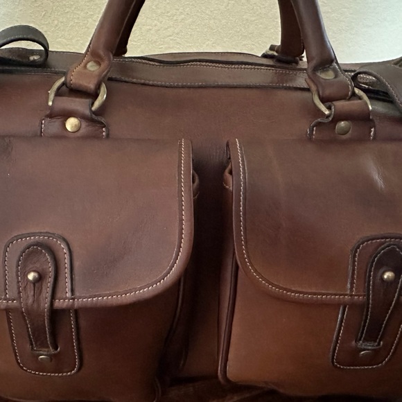 Ghurka Express No. 2 Leather Duffel Bag Marley Hodgson Chestnut Brown Vintage US - Picture 3 of 11